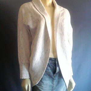 Sundance Blue Marled Cotton Knit Shawl Collar Cocoon Jacket Sm